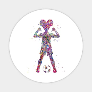 Girl Soccer Player Magnet